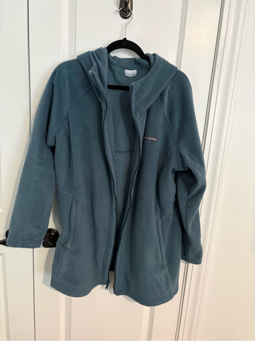 Columbia Slate Blue Hooded Fleece Jacket